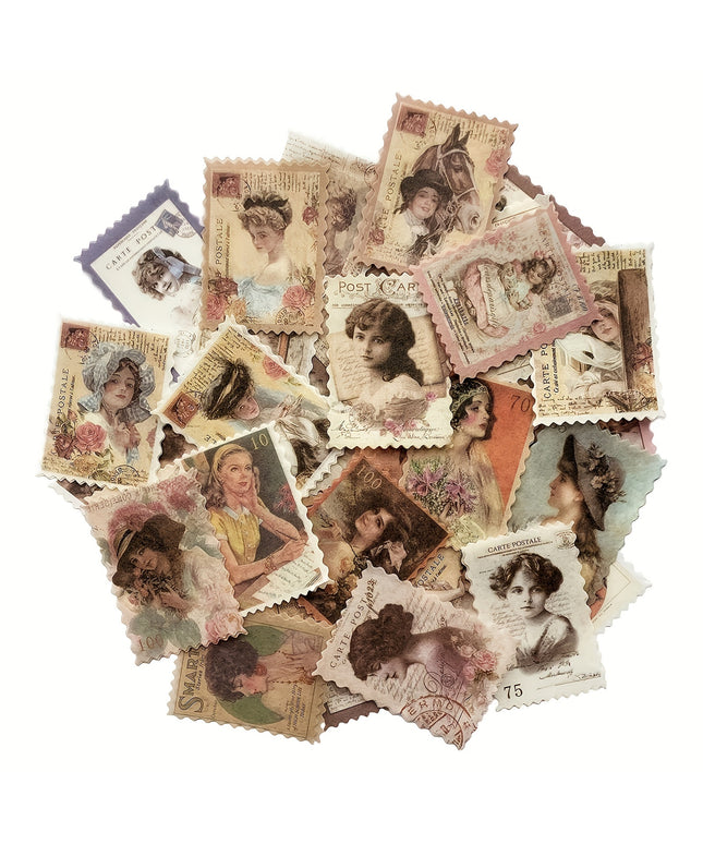 240pcs Vintage Decorative Stickers for Scrapbooking, Journaling Supplies Planners DIY Art Crafts, Journal Ephemera 4-Pack