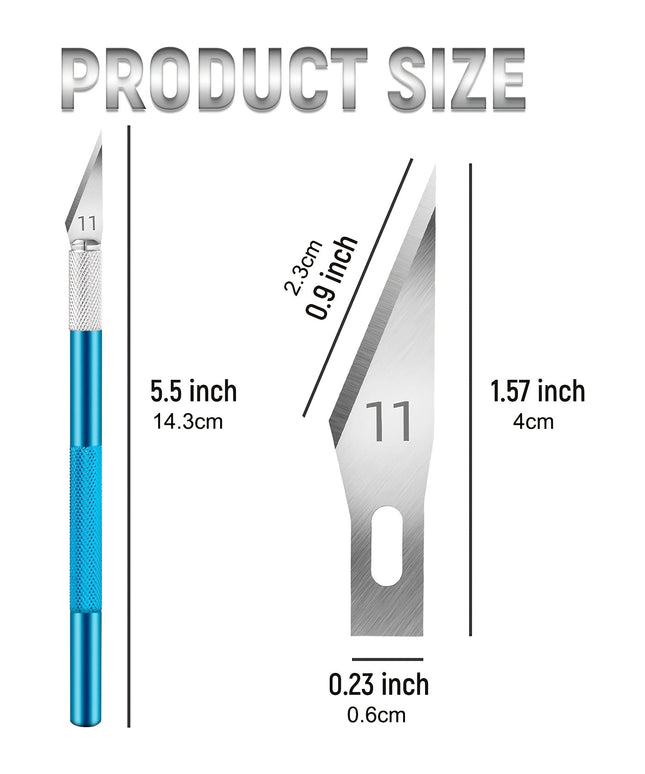 10-Piece Precision Exacto Knife Set for DIY Crafts, Art Cutting, Carving & Scrapbooking | Professional Hobby Knife Kit with SK5 Steel Blades