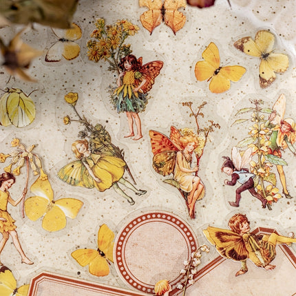 150/300 Pcs Vintage Fairy Stickers - Transparent Flower Fairy Stickers for Journaling, Scrapbooking & Phone Case Decoration