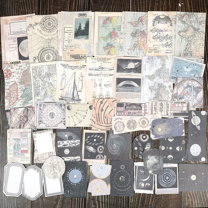 200pcs Vintage Scrapbook Supplies Pack for Junk Journal Planners DIY Paper Stickers Vintage Ephemera Pack Decoupage for Art Journaling Craft Notebooks Collage Aesthetic Gifts