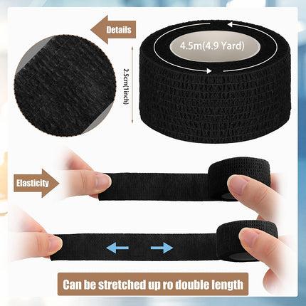 48pcs Self Adhesive Bandage Wrap - Breathable Cohesive Tape for Tattoo Grips & Sports Injury Support