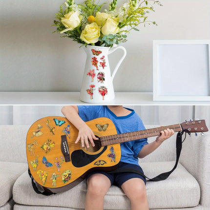 180-Piece Transparent Flower Fairy Butterfly Sticker Set for Journaling, Scrapbooking & DIY Crafts | Vintage Decorative Stickers for Planners, Cards & Albums