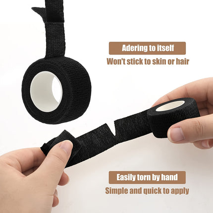 48pcs Self Adhesive Bandage Wrap - Breathable Cohesive Tape for Tattoo Grips & Sports Injury Support