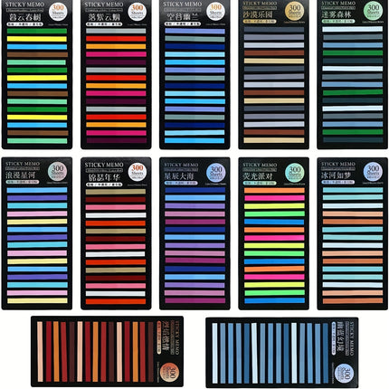 3600 Sheets Translucent PET Index Tabs | 12-Color Waterproof Page Markers for Books, Study Notes & Document Organization | Fine Fluorescent Sticky Stickers