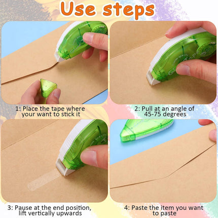 30-Pack Double Sided Tape Roller Set | Permanent Adhesive Dispenser for Scrapbooking, Photo Albums & Paper Crafts | 0.3 inch x 315 inch (8mm x 800cm) Craft Tape