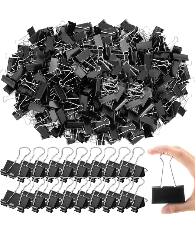 200pcs Extra Large 2 Inch Binder Clips Bulk - Jumbo Metal Black Paper Clamps for Office Supplies, Teachers, Students, Business