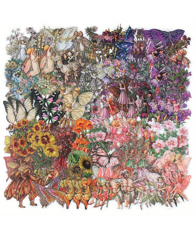 180-Piece Transparent Flower Fairy Butterfly Sticker Set for Journaling, Scrapbooking & DIY Crafts | Vintage Decorative Stickers for Planners, Cards & Albums