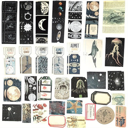 200 Pieces Vintage Ephemera Scrapbooking Supplies Pack for Journaling, Decoupage Paper Scrapbook Stickers Kit for Bullet Junk Journal Planners Collage Craft Notebooks Album