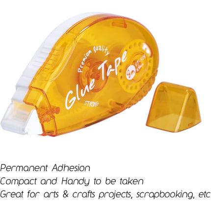 12 Pack Double Sided Tape Roller - Permanent Adhesive Scrapbooking Tape Dispenser for Crafts, Arts Projects