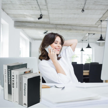 12-Pack Heavy Duty Metal Bookends for Shelves - Non-Slip Steel Book Organizers for Office & Home Use