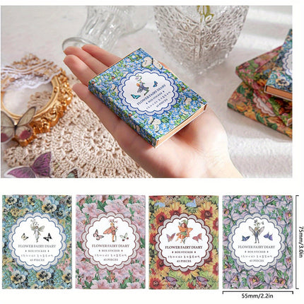 180-Piece Transparent Flower Fairy Butterfly Sticker Set for Journaling, Scrapbooking & DIY Crafts | Vintage Decorative Stickers for Planners, Cards & Albums