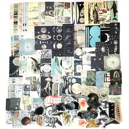 200 Pieces Vintage Ephemera Scrapbooking Supplies Pack for Journaling, Decoupage Paper Scrapbook Stickers Kit for Bullet Junk Journal Planners Collage Craft Notebooks Album