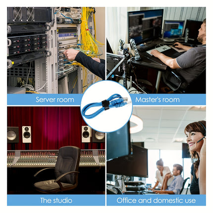 120 Pcs Reusable Hook and Loop Cable Ties - Adjustable Cord Organizer Straps for Wire Management, Computer, TV & Electronics