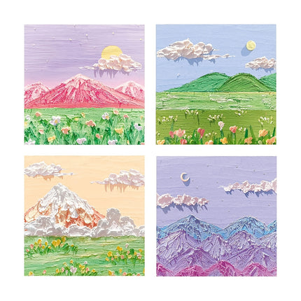 Oil Painting Scenery Sticky Notes - 640 Sheets Self-Stick Pads, 80 Sheets/Pad, Aesthetic Landscape Notepads for Office & School