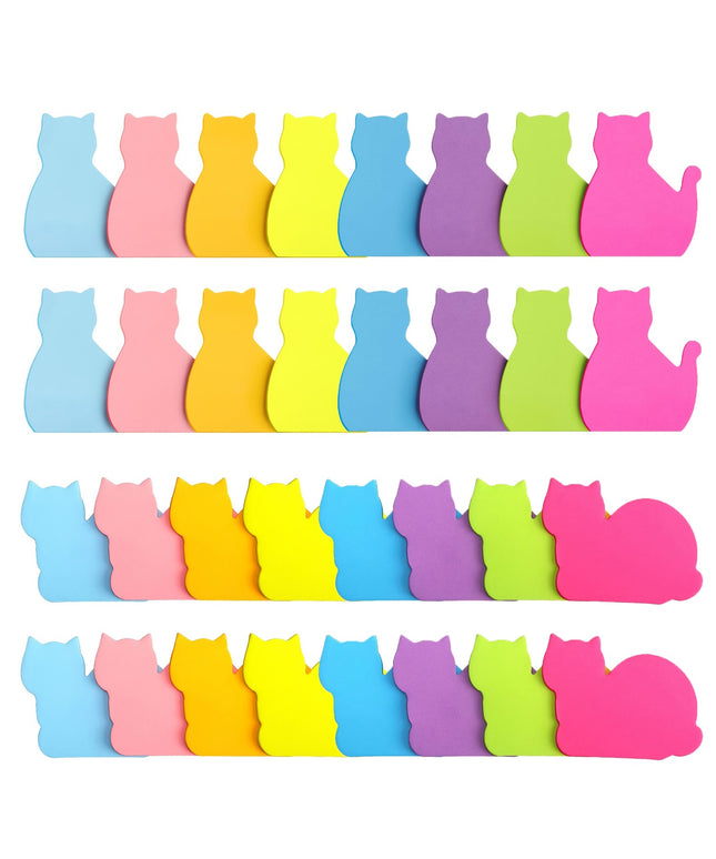 960 Sheets Cute Cat Sticky Notes 8 Color Bright Colorful Sticky Pad