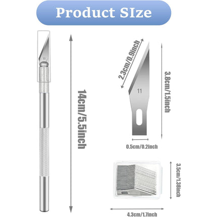 11 Pack Craft Knife Kit | 10 Precision Hobby Knives + A5 Cutting Mat for Art Scrapbooking Stencil