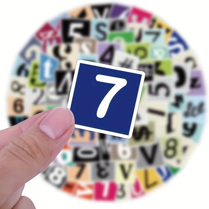 200Pcs Waterproof Alphabet Stickers  A-Z Letters 0-9 Numbers for Scrapbooking Notebook Classroom Decor Door Mailbox Water Bottle Laptop DIY Craft Projects Durable Adhesive
