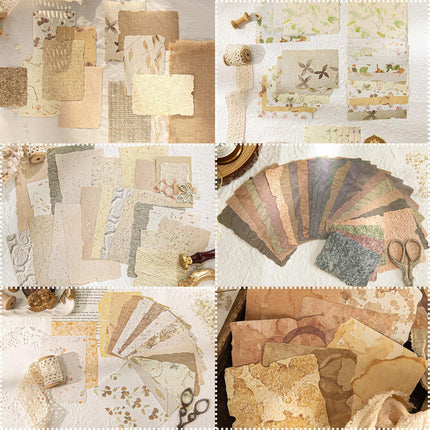 168-Piece Scrapbook Supplies Kit with Textured & Rice Paper | Vintage Craft Paper for Junk Journals, Decoupage, Card Making & Mixed Media Collage