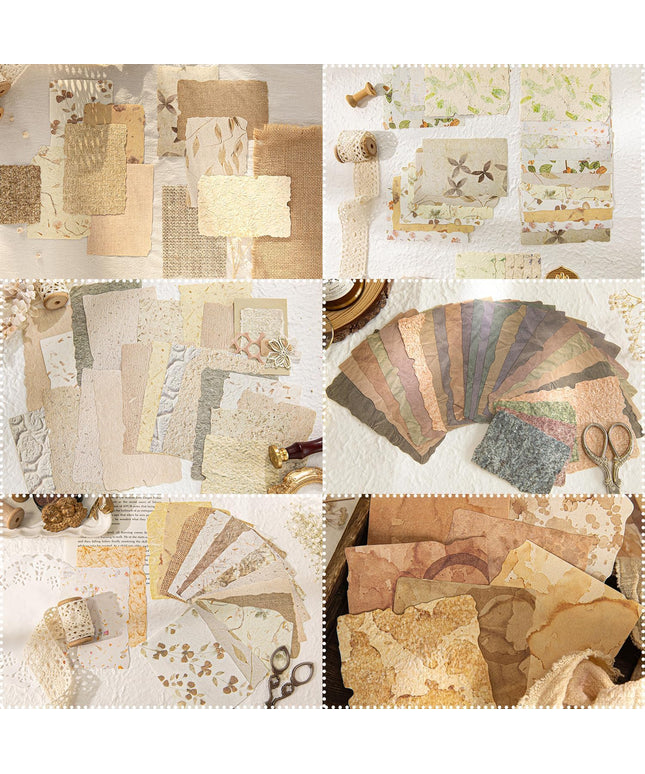 168-Piece Scrapbook Supplies Kit with Textured & Rice Paper | Vintage Craft Paper for Junk Journals, Decoupage, Card Making & Mixed Media Collage