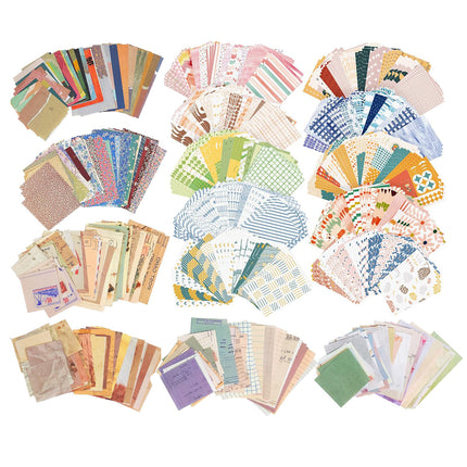 860pcs Vintage Scrapbook Paper Kit - 16 Theme Aesthetic Journaling Supplies for Scrapbooking, Planner, Bullet Junk Journal, Retro Crafts & Collage