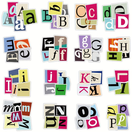 200Pcs Waterproof Alphabet Stickers  A-Z Letters 0-9 Numbers for Scrapbooking Notebook Classroom Decor Door Mailbox Water Bottle Laptop DIY Craft Projects Durable Adhesive