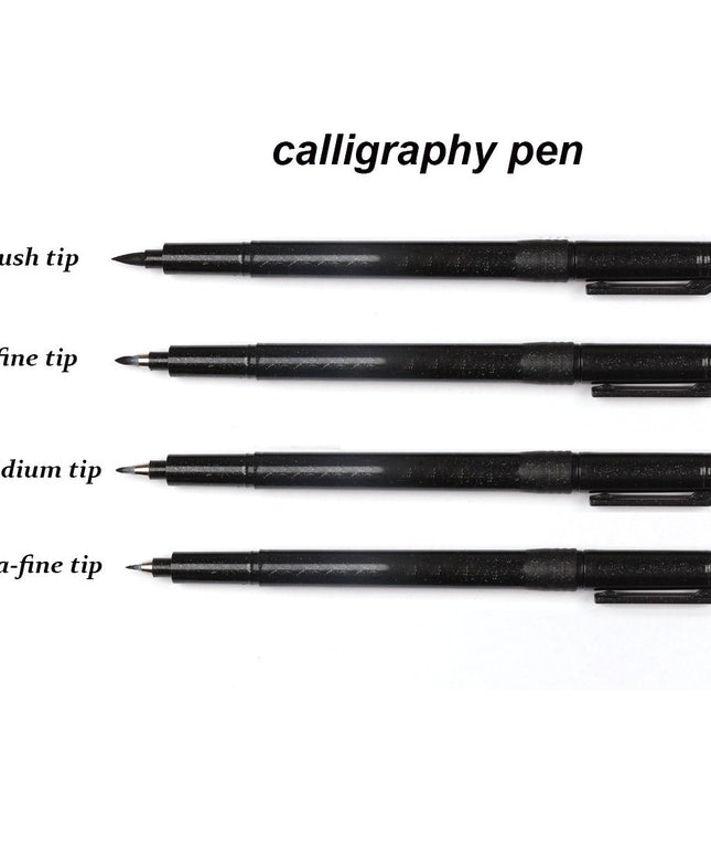 4pcs Metallic Brush Tip Marker Pens Set - Fast-Drying Gel Ink, No Smudge Calligraphy Pens for Art & Craft