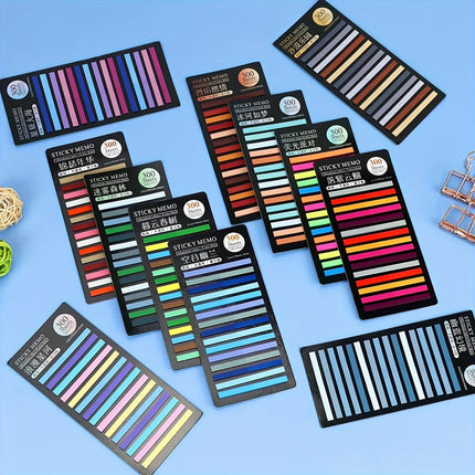 3600 Sheets Translucent PET Index Tabs | 12-Color Waterproof Page Markers for Books, Study Notes & Document Organization | Fine Fluorescent Sticky Stickers