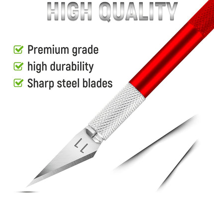 10-Piece Precision Exacto Knife Set for DIY Crafts, Art Cutting, Carving & Scrapbooking | Professional Hobby Knife Kit with SK5 Steel Blades