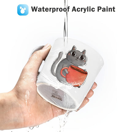 30-Piece Soft Brush Tip Acrylic Paint Marker Pens Set | Waterproof Art Markers for Rock Painting, Fabric, Wood, Glass & Canvas Crafts