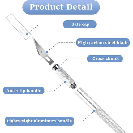 11 Pack Craft Knife Kit | 10 Precision Hobby Knives + A5 Cutting Mat for Art Scrapbooking Stencil