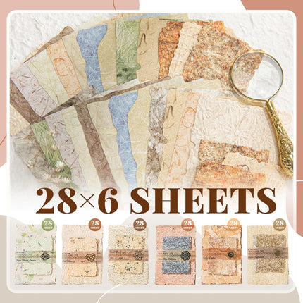 168-Piece Scrapbook Supplies Kit with Textured & Rice Paper | Vintage Craft Paper for Junk Journals, Decoupage, Card Making & Mixed Media Collage