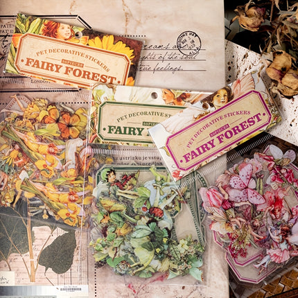 150/300 Pcs Vintage Fairy Stickers - Transparent Flower Fairy Stickers for Journaling, Scrapbooking & Phone Case Decoration
