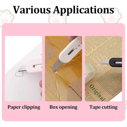 36 Pcs Cute Cat Paw Box Cutter Set - Retractable Utility Knives & Envelope Openers for Office, Home & DIY Craft Supplies