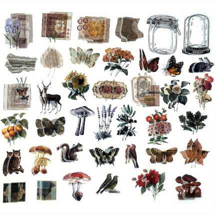 200 Pieces Vintage Ephemera Scrapbooking Supplies Pack for Journaling, Decoupage Paper Scrapbook Stickers Kit for Bullet Junk Journal Planners Collage Craft Notebooks Album
