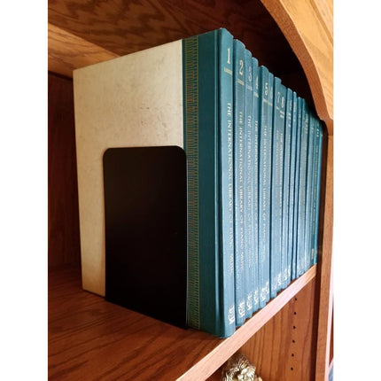 12-Pack Heavy Duty Metal Bookends for Shelves - Non-Slip Steel Book Organizers for Office & Home Use