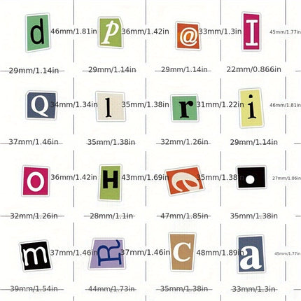 200Pcs Waterproof Alphabet Stickers  A-Z Letters 0-9 Numbers for Scrapbooking Notebook Classroom Decor Door Mailbox Water Bottle Laptop DIY Craft Projects Durable Adhesive