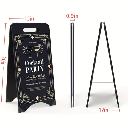 Double Sided A-Frame Chalkboard Sign Large 16x32 Inch - Foldable Outdoor Indoor Blackboard Menu Display for Restaurant, Wedding, Business, Heavy Duty Sidewalk Signs