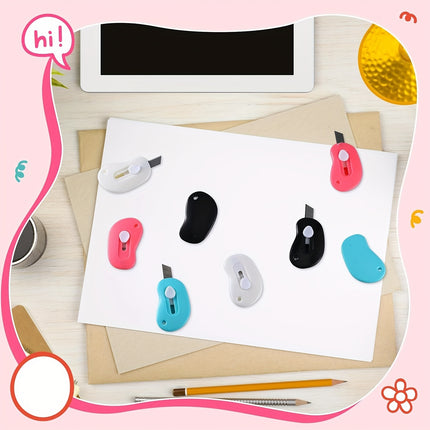48Pcs Cute Mini Box Cutter Utility Knife Retractable Portable Utility Pocket Knife Opener Letter Openers for Back to School Supplies Students Office School Class Stationery DIY Crafts